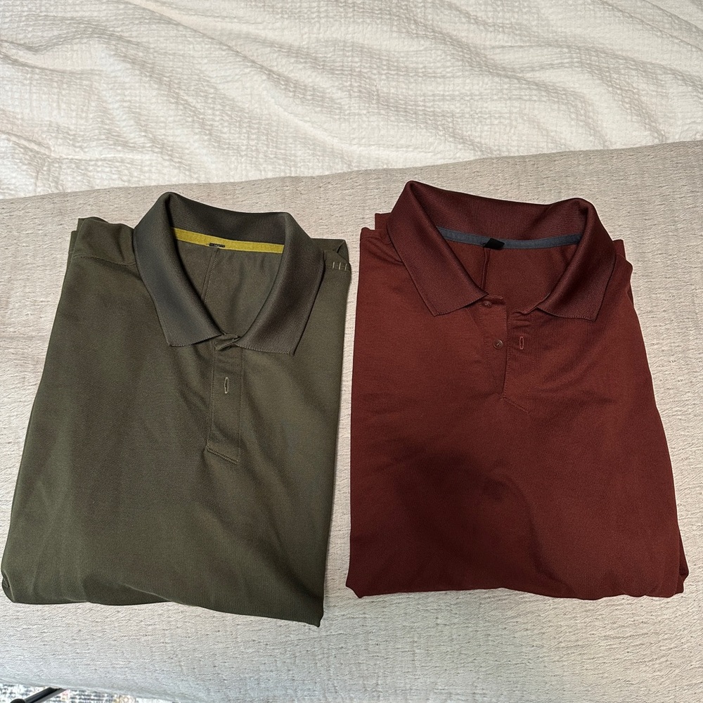 2 Mens Lululemon Polo shirts - Size L
